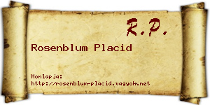Rosenblum Placid névjegykártya